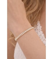 Ayarlanabilir Baget Taşlı Gold Bileklik