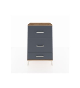 Hyperion Komodin 3 Çekmeceli 60x44x96 Çam-Antrasit