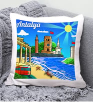 Antalya Tasarımlı Yastık