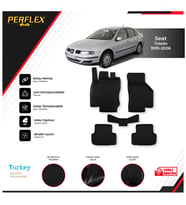 Seat Toledo 1999-2006 3D Havuzlu Paspas (Siyah - Beyaz)
