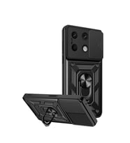 Xiaomi Redmi Note 13 4g Kılıf Pars Lens Yüzüklü Silikon - Siyah