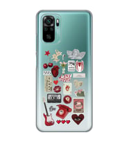 Xiaomi Redmi Note 10 / Note 10S Uyumlu Lana Del Rey Sticker Tasarımlı Şeffaf Telefon Kılıfı