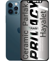 Apple Uyumlu   iPhone 12 Pro Max Hayalet Ekran Koruyucu Parlak Seramik