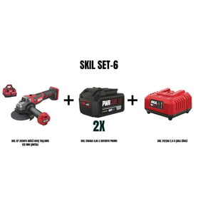 SKIL Set-6 (SKIL XP 3930FA AKÜLÜ AVUÇ TAŞLAMA 125 MM ÇANTALI+2x4,Ah Li BATARYA+2,4 A ŞARJ CİHAZI)