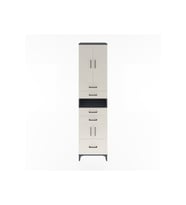 Hyperion Dolap 4 Raflı 5 Çekmeceli 4 Kapaklı 60x44x243 Antrasit-Aytaşı