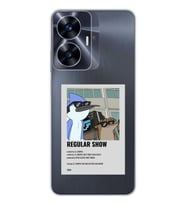 Realme C55 Uyumlu Regular Show Mordecai ve Rigby Desenli Şeffaf Telefon Kılıfı