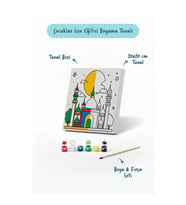 Renkli Cami ve Hilal Şövalesiz Boya Seti 20x20
