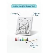 Renkli Cami ve Hilal Şövalesiz Boya Seti 20x20