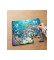 Sualtı Şehri Tasarımlı 24 Parça Ahşap Çocuk Puzzle