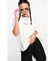 Nike Sportswear Loose Fit Tee Bfoosh Kadın Pamuklu Bol Kesim Tişört Beyaz
