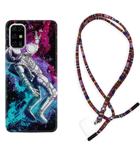 Casper E30 F20 X20 Kılıf Boyun Asklı Rasta Silikon Astronot Signs 1753