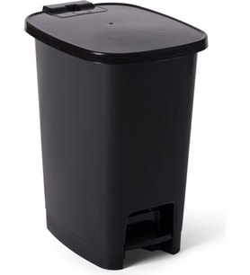 Lüx Serisi Pedallı 10 Litre Çöp Kovası Siyah