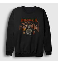 Presmono Unisex Siyah Kiberalizm Rock Purgen Sweatshirt 503067tt