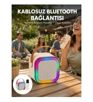 Mey İthalat® Karaoke Mikrofon Hoparlör Seti 6 Saat Kullanım Süresi Yeni Nesil