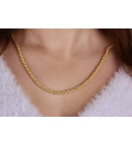 Glorria Gümüş 4 mm Halat Burgu Zincir Kolye