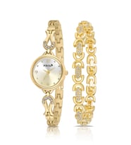 Polo Air Vintage Kadın Kol Saati Ve Oval Bileklik Kombin Gold Renk PL-1599B1