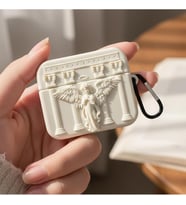 CaseOnn Kılıf Antik Melek Bej Bej Apple AirPods Pro ile uyumlu