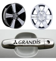 Grandis Kapı Kolu Jant Sticker (10 Adet) Etiket Yapıştırma Z84