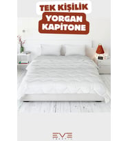Kapitone Yüksek Kaliteli 4 Mevsim Kullanılabilir Microfiber Soft Tek Kişilik Antialerjik Yorgan (Beyaz)