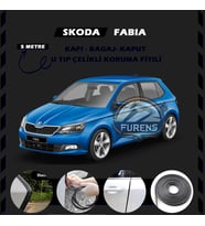 Skoda Fabia Oto Araç Kapı Koruma Fitili 5metre Parlak Siyah Renk