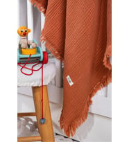 Müslin 4 Katlı Bebek Battaniyesi 110cm X 110cm %100 Doğal Organik Pamuk