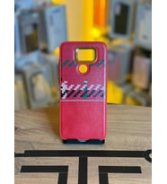Redmi Note 9 Uyumlu Piksel Desenli ve Deri Detaylı Premium Stil Kılıf (Kırmızı)