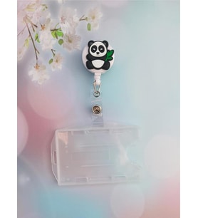 Panda Silikon Yoyo Yaka Kartlığı Yatay Dikey Kart Koruyucu