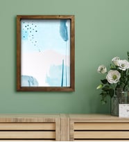 BK Gift Otel Odası Konseptli Doğal Masif Ahşap Çerçeveli Tablo 30x40cm-31