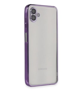 Galaxy A04 Kılıf Lensli Silikon - Mor
