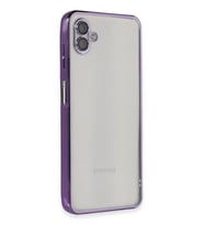Galaxy A04 Kılıf Lensli Silikon - Mor