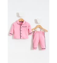Unisex Bebek Alt Üst Pijama Takım Pembe