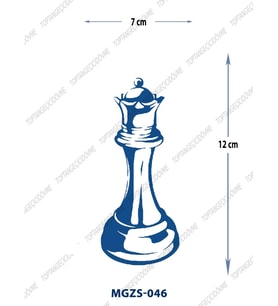 MGZS-046 YARI KALICI SATRANÇ VEZİR TAŞI DESEN DÖVME-TATTO