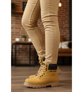 CONTEYNER Camel Nubuk Soğuğa Dirençli Kaymaz Unisex Bot 922 G