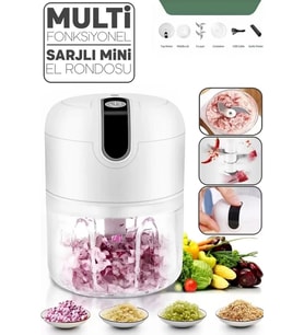 Mini El Rondo Çelik 3 Bıçaklı 250 ml Mutfak Robotu