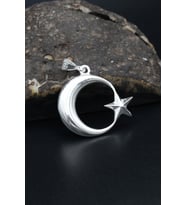 sade Ay Yıldızlı (AYYILDIZLI) 925 Ayar Gümüş Kolye Ucu 901336