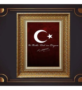 Gold Altın Kalın Çerçeveli Paspartulu Tablo s1079