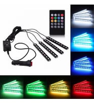 Oto Ayak Altı Rgb Kumandalı 12 LED Sese Müziğe Duyarlı Araç Içi Neon LED