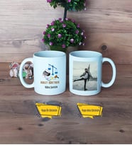 Adalet Öğretmeni Kupa Bardak Beyaz Fotoğraflı Öğretmenler Günü Hediyesi
