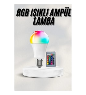 Mey İthalat® Akıllı RGB Led Ampul Led Uzaktan Kumandalı Renk Değiştiren Ampul