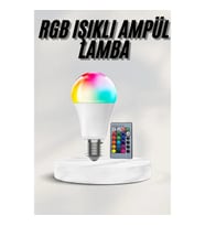 Mey İthalat® Akıllı RGB Led Ampul Led Uzaktan Kumandalı Renk Değiştiren Ampul