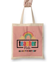 Teacher Gift-Learning Inspire-Science Student School- Inspirational KIDS WOMEN Men Bez Çanta Uzun Saplı
