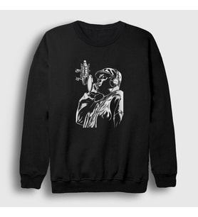 Presmono Unisex Siyah Mic The Notorious BIG Sweatshirt 41056tt