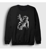 Presmono Unisex Siyah Mic The Notorious BIG Sweatshirt 41056tt