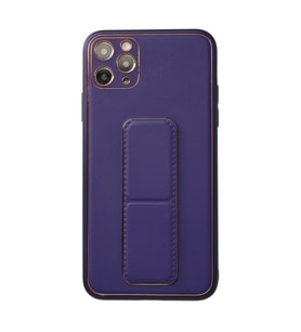 Iphone 11 Kılıf Coco Deri Standlı Kapak - Mor