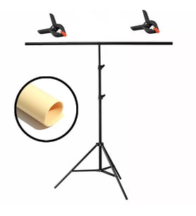 GDX Seyyar PVC Fon Perde Açık Turuncu - Orange 120cm x 200cm