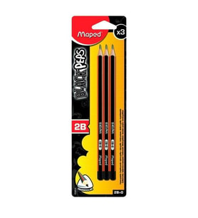 Maped Black Peps 2B Kurşun Kalem 3'lü Paket 850012 