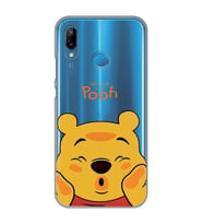 Huawei P20 Lite Uyumlu Winnie The Pooh Desenli Şeffaf Telefon Kılıfı