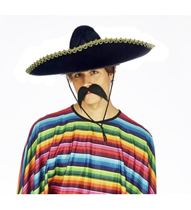 Sombrero Meksika Şapkası Altın Şeritli Yetişkin Boy