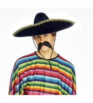 Sombrero Meksika Şapkası Altın Şeritli Yetişkin Boy
