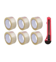 6 ADET 45 MM X 40 MT ŞEFFAF KOLİ BANDI FALÇATA HEDİYELİ BANT
